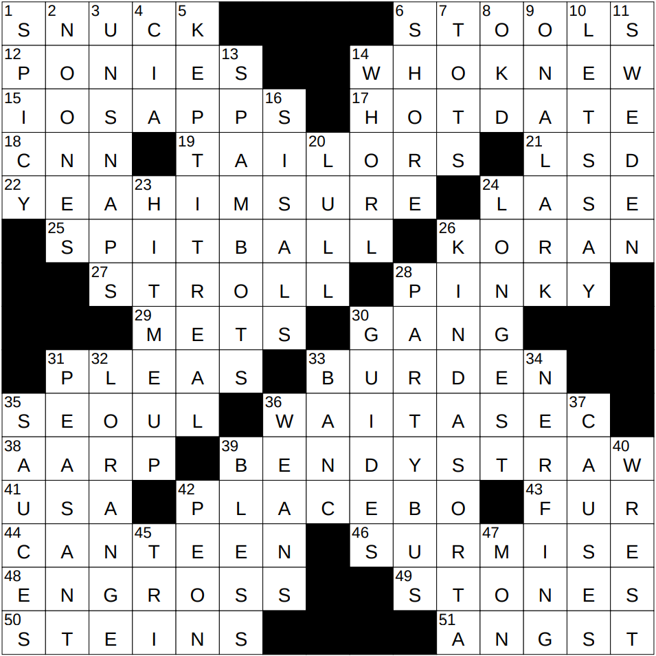 0110 25 NY Times Crossword 10 Jan 25 Friday NYXCrossword