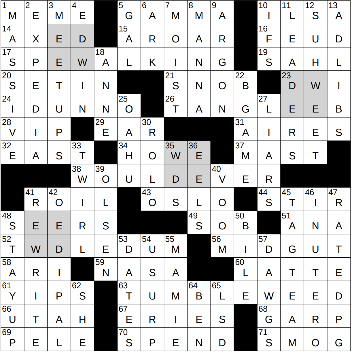 0316 23 NY Times Crossword 16 Mar 23 Thursday NYXCrossword