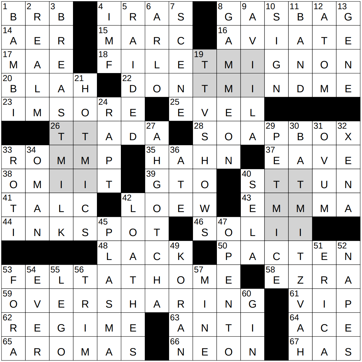 0405 23 NY Times Crossword 5 Apr 23 Wednesday NYXCrossword