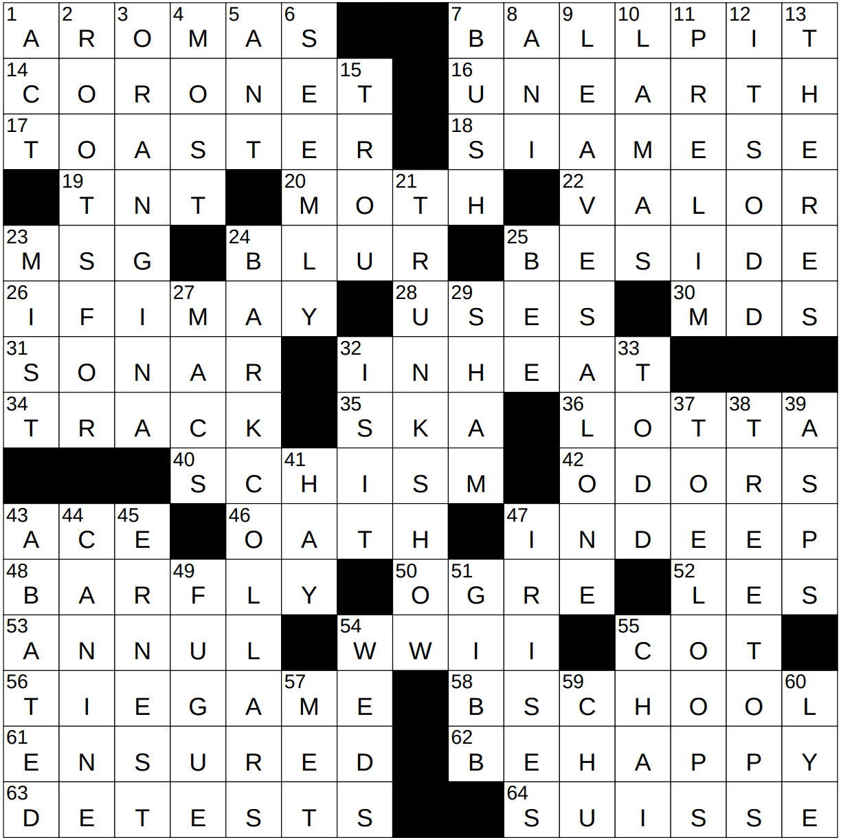 0514 24 NY Times Crossword 14 May 24 Tuesday NYXCrossword