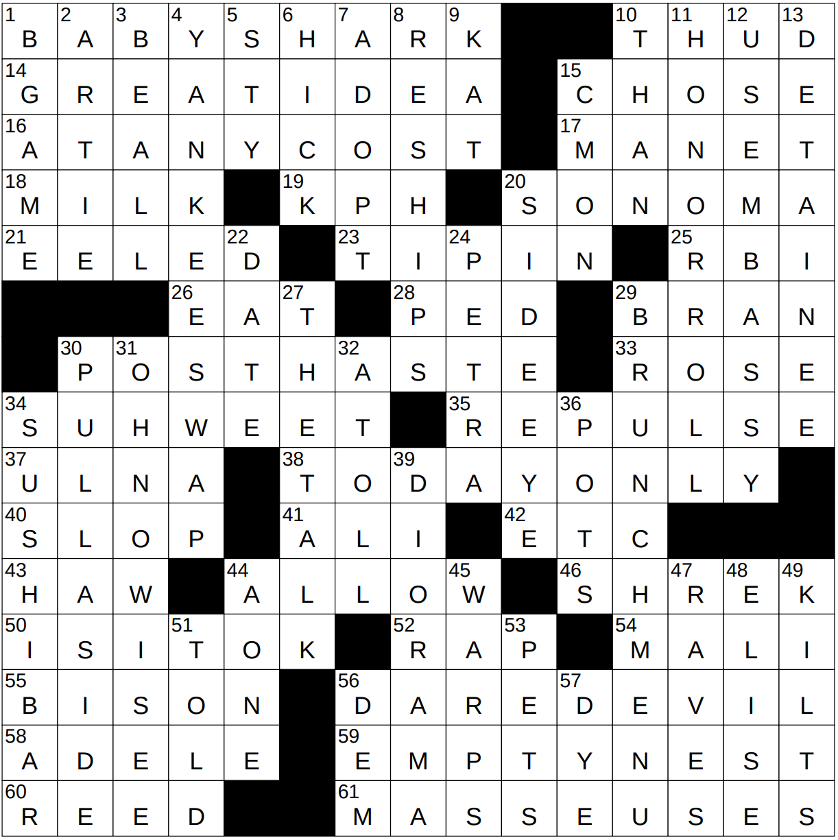 0519 23 NY Times Crossword 19 May 23 Friday NYXCrossword
