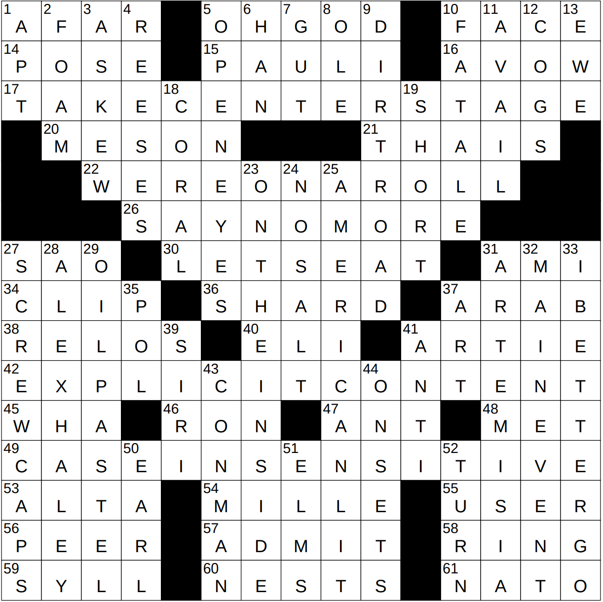 0715 23 NY Times Crossword 15 Jul 23 Saturday NYXCrossword