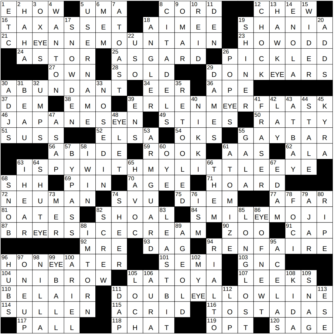 young newt crossword clue