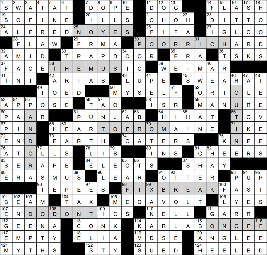 witty remark crossword clue