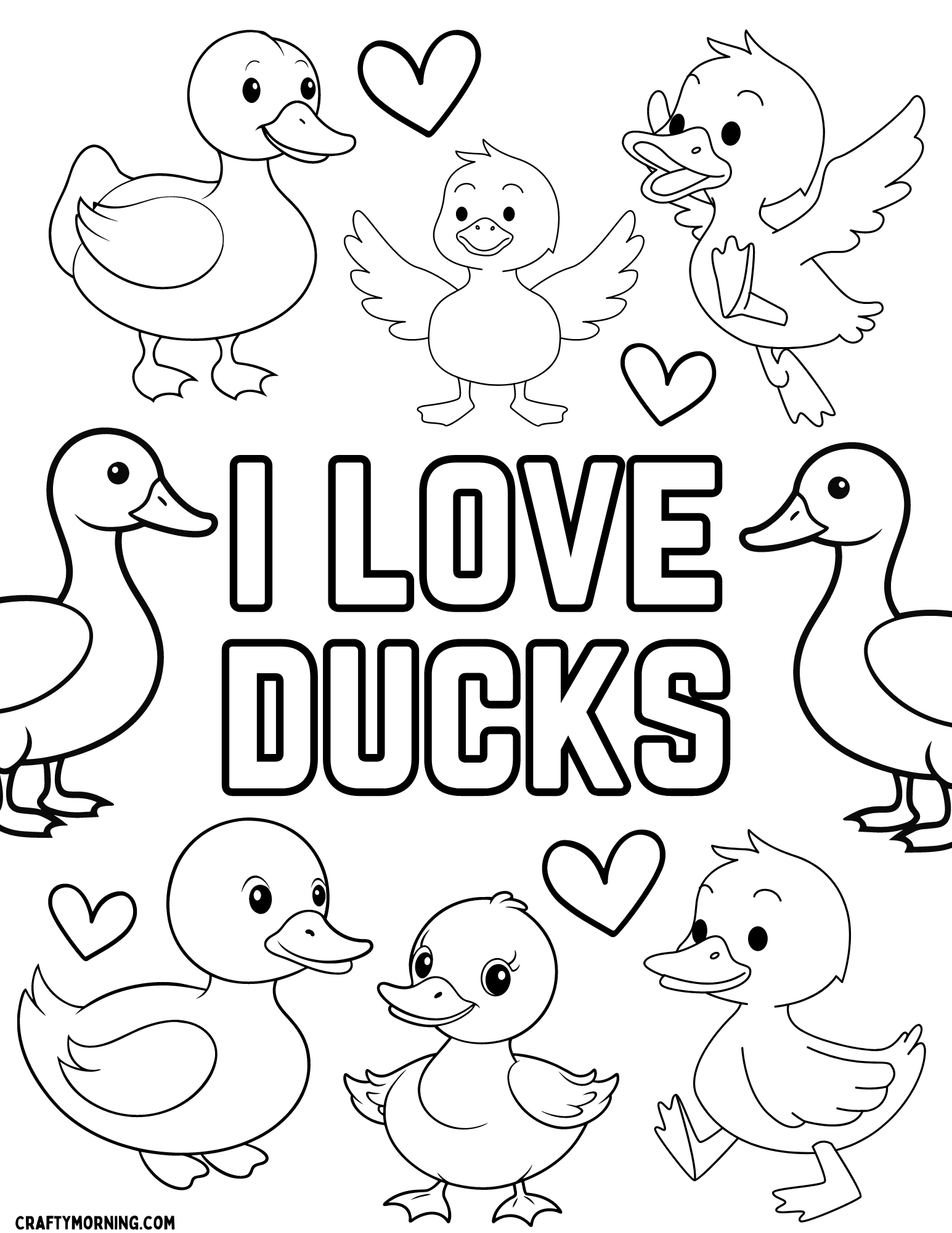 10 Duck Coloring Pages To Print Crafty Morning