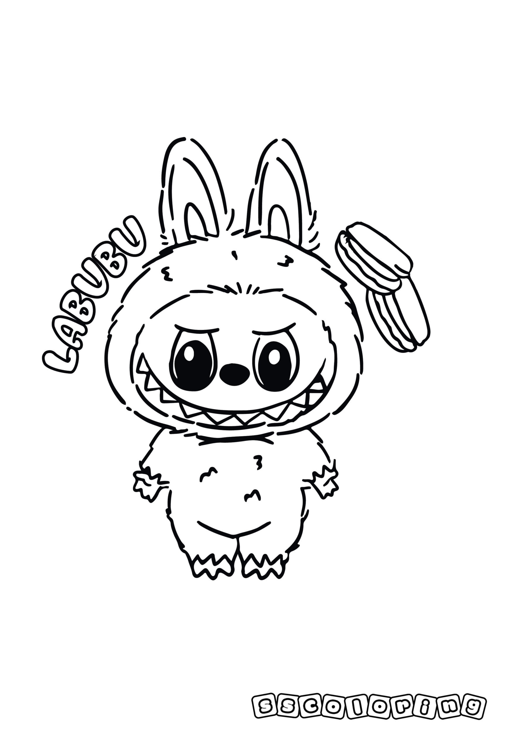 10 Free Labubu Coloring Pages For Kids SSColoring