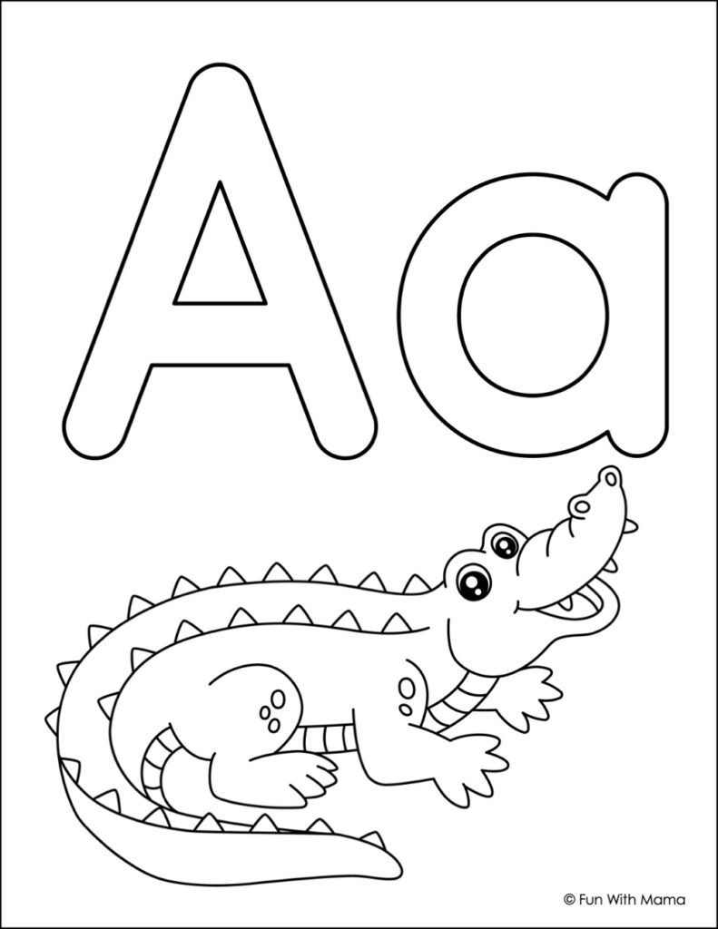 10 FREE Letter A Coloring Pages Fun With Mama