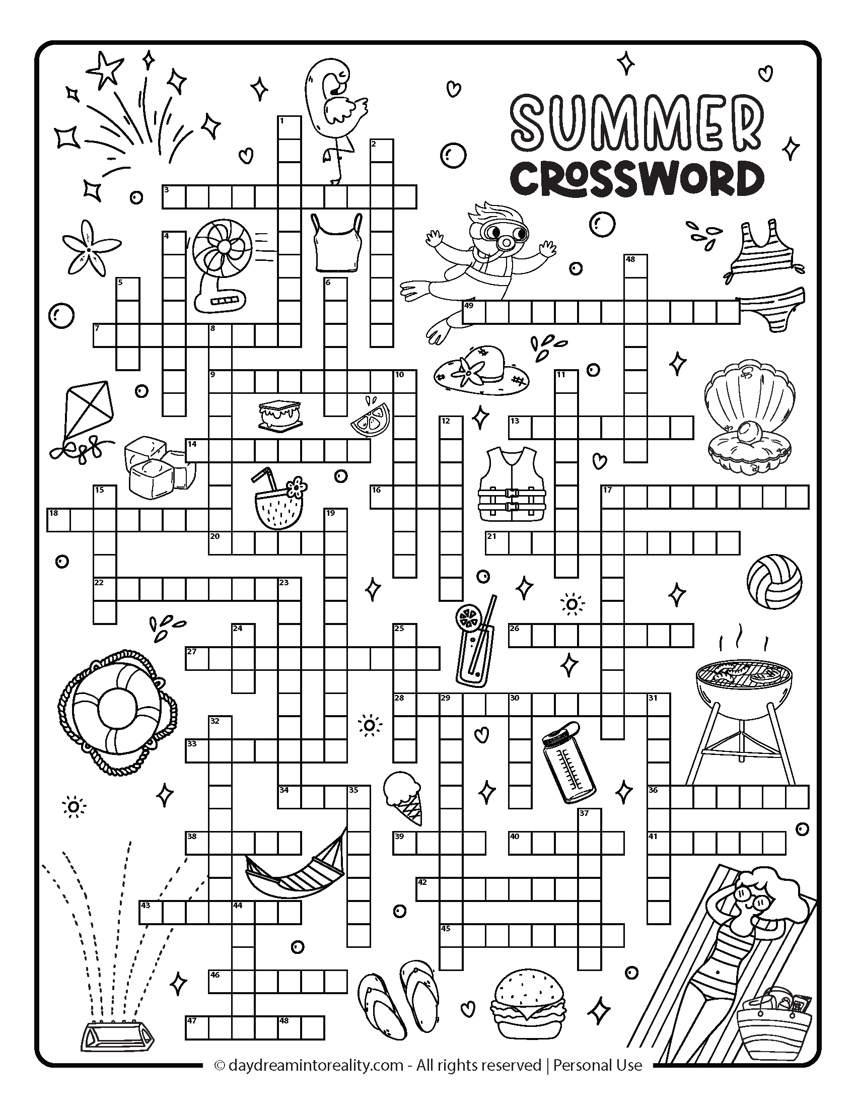 10 Summer Crossword Puzzles Free Printable PDFs From Easy To Advanced Daydream Into Reality 10 Summer Crossword Puzzles Free Printable PDFs From Easy To Advanced Daydream Into Reality