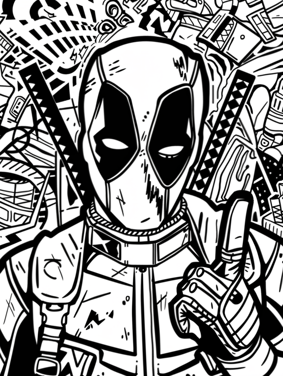 coloring pictures of deadpool