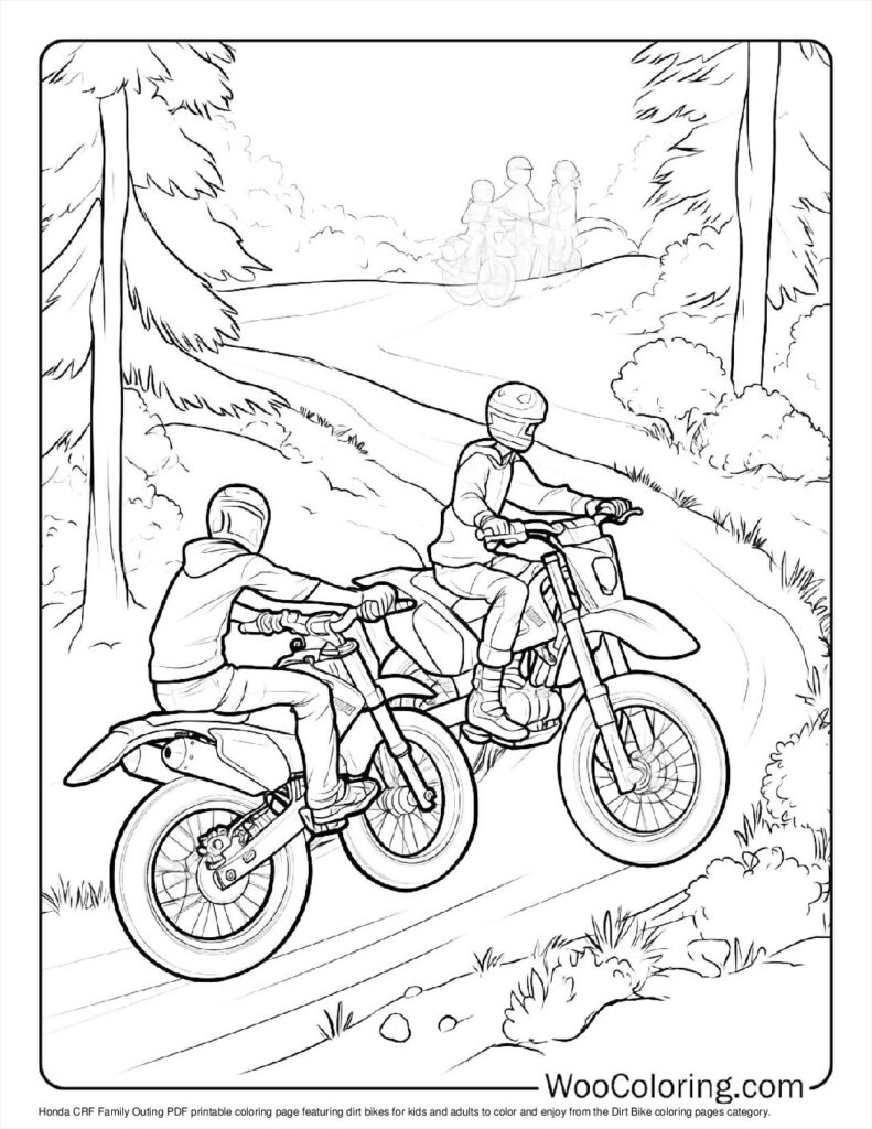100 Dirt Bike Coloring Pages Free PDF To Print Woo Coloring