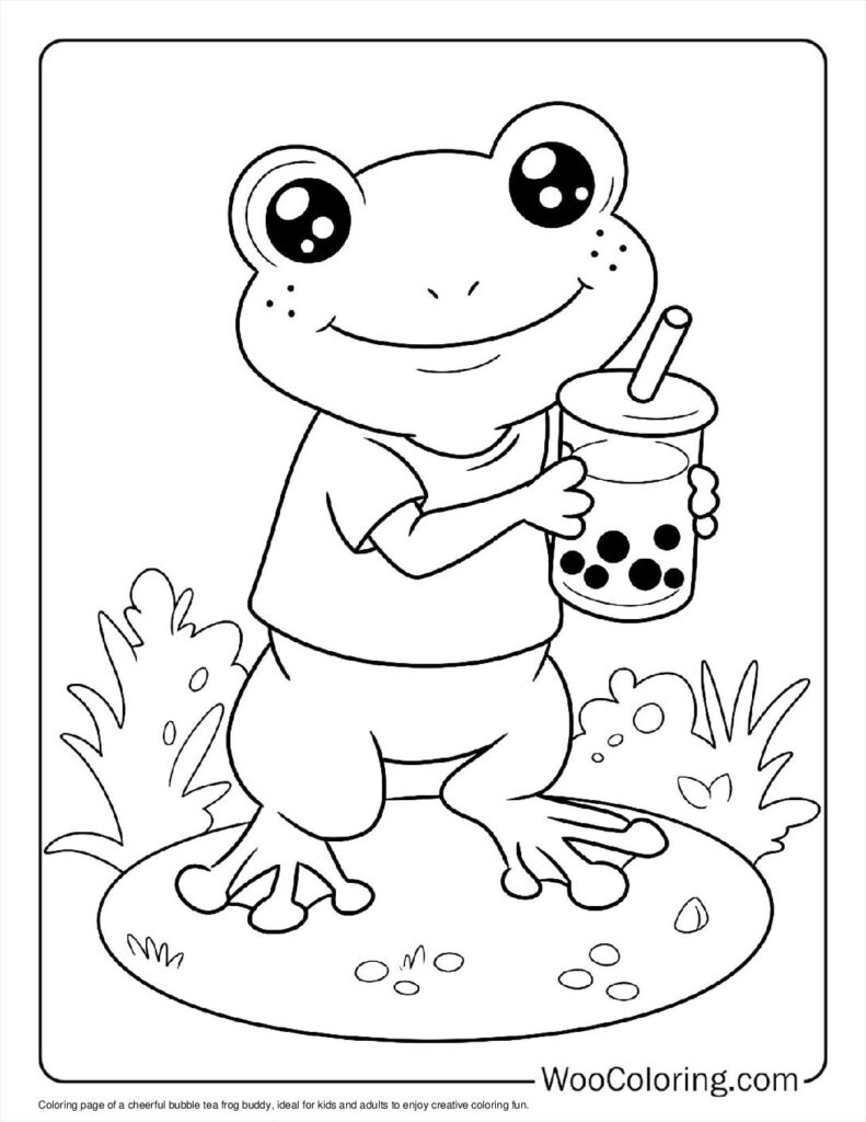cute frog coloring pages