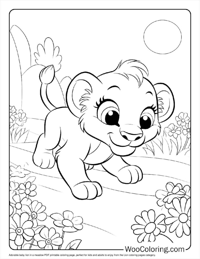 100 Lion Coloring Pages Free PDF To Print Woo Coloring