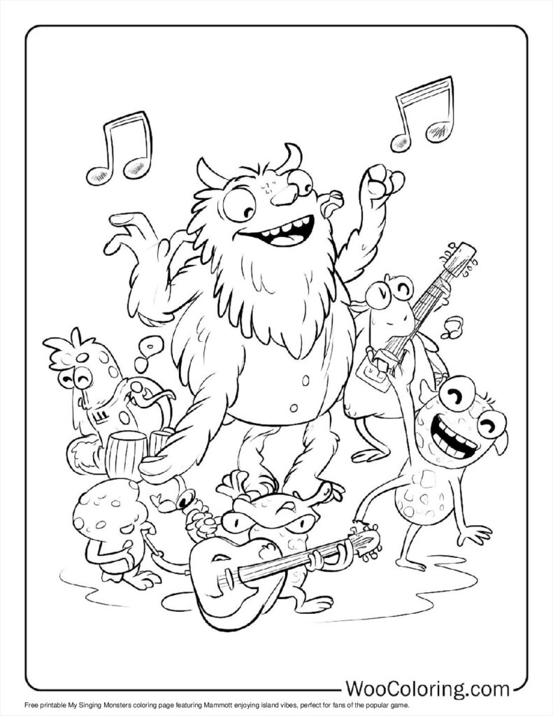 100 My Singing Monsters Coloring Pages Free PDF To Print Woo Coloring