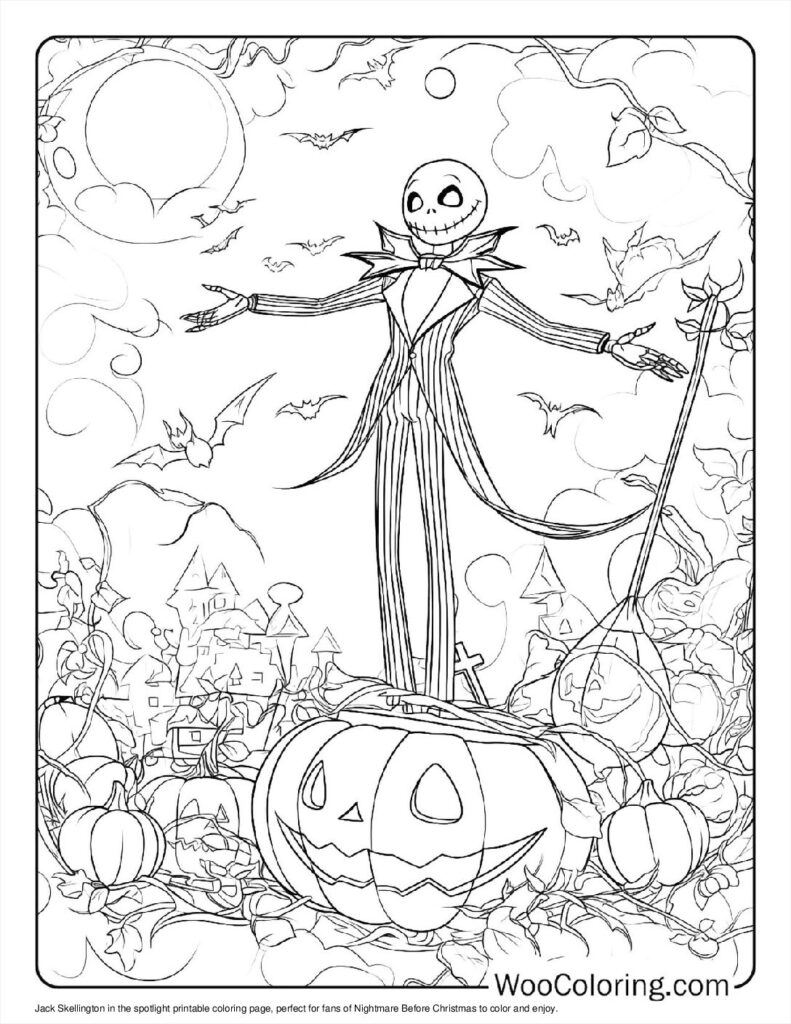 100 Nightmare Before Christmas Coloring Pages Free PDF To Print Woo Coloring