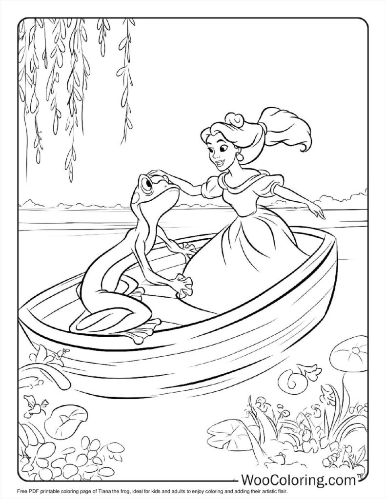 disney princess tiana coloring pages