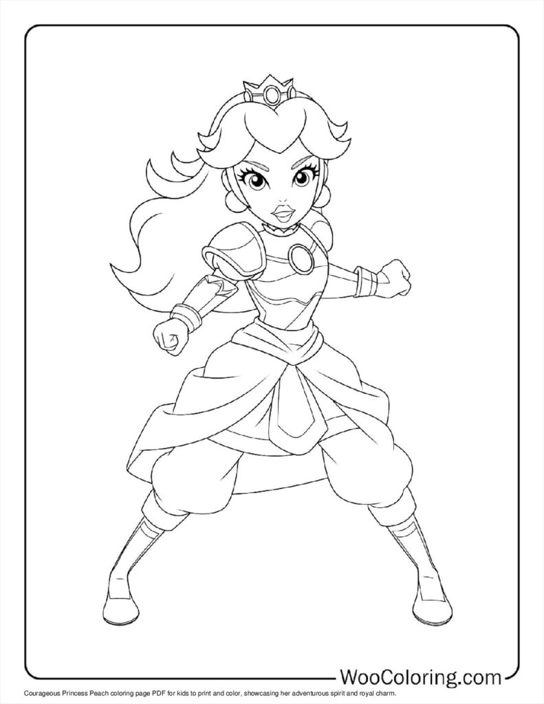 100 Princess Peach Coloring Pages Free PDF To Print Woo Coloring