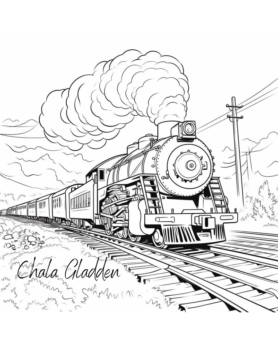 100 Printable Trains And Things Instant Download Coloring Pages Fun For Kids And Adults Etsy