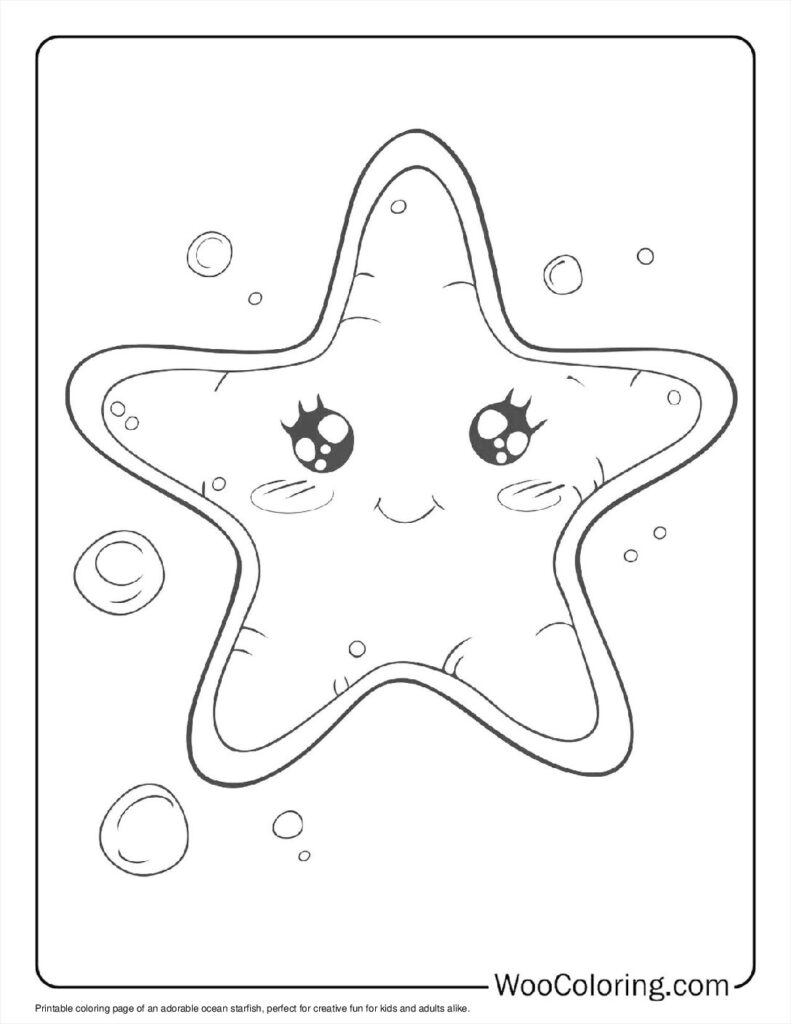 sea star coloring page