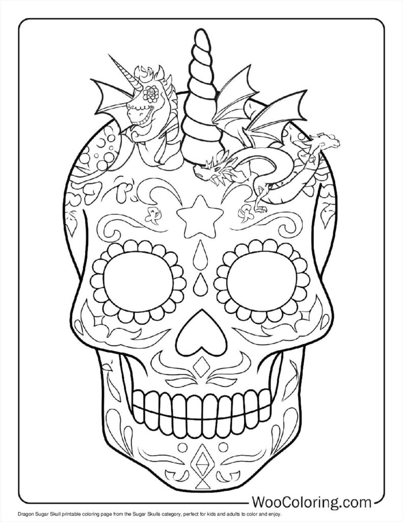 100 Sugar Skulls Coloring Pages Free PDF To Print Woo Coloring