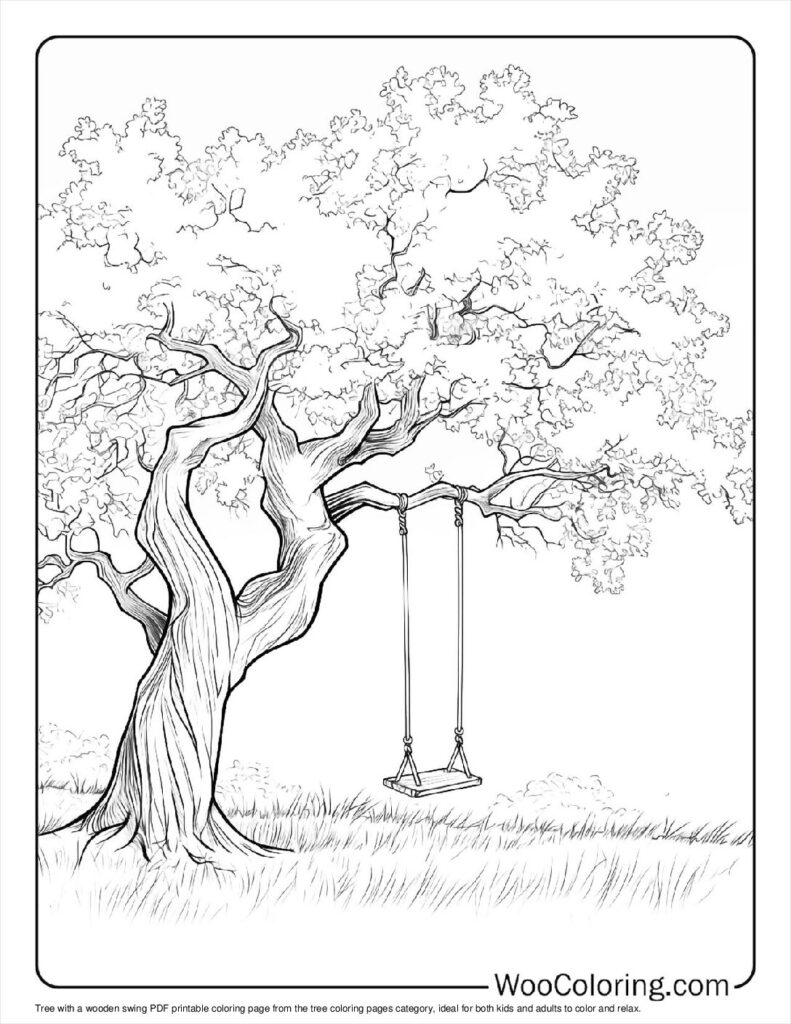100 Tree Coloring Pages Free PDF To Print Woo Coloring
