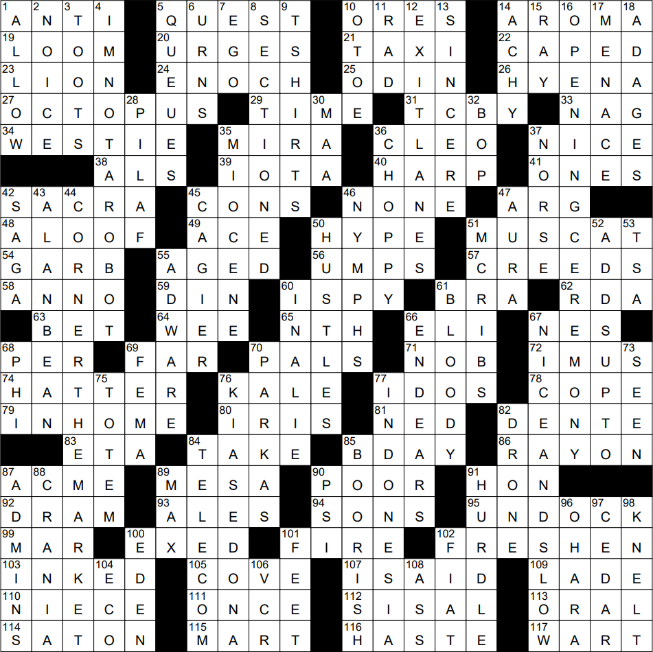 1023 22 NY Times Crossword 23 Oct 22 Sunday NYXCrossword