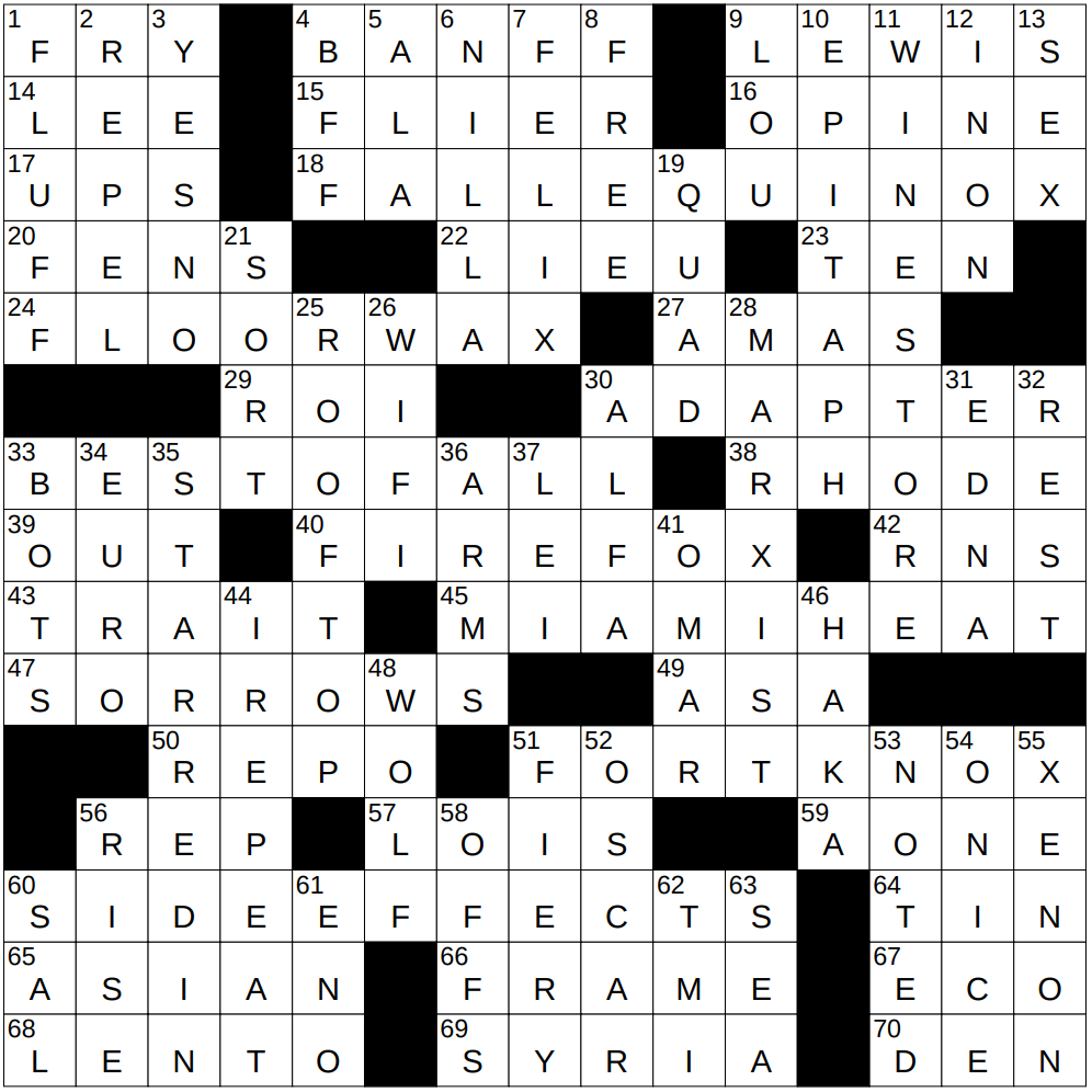 1027 25 NY Times Crossword 27 Oct 25 Monday NYXCrossword