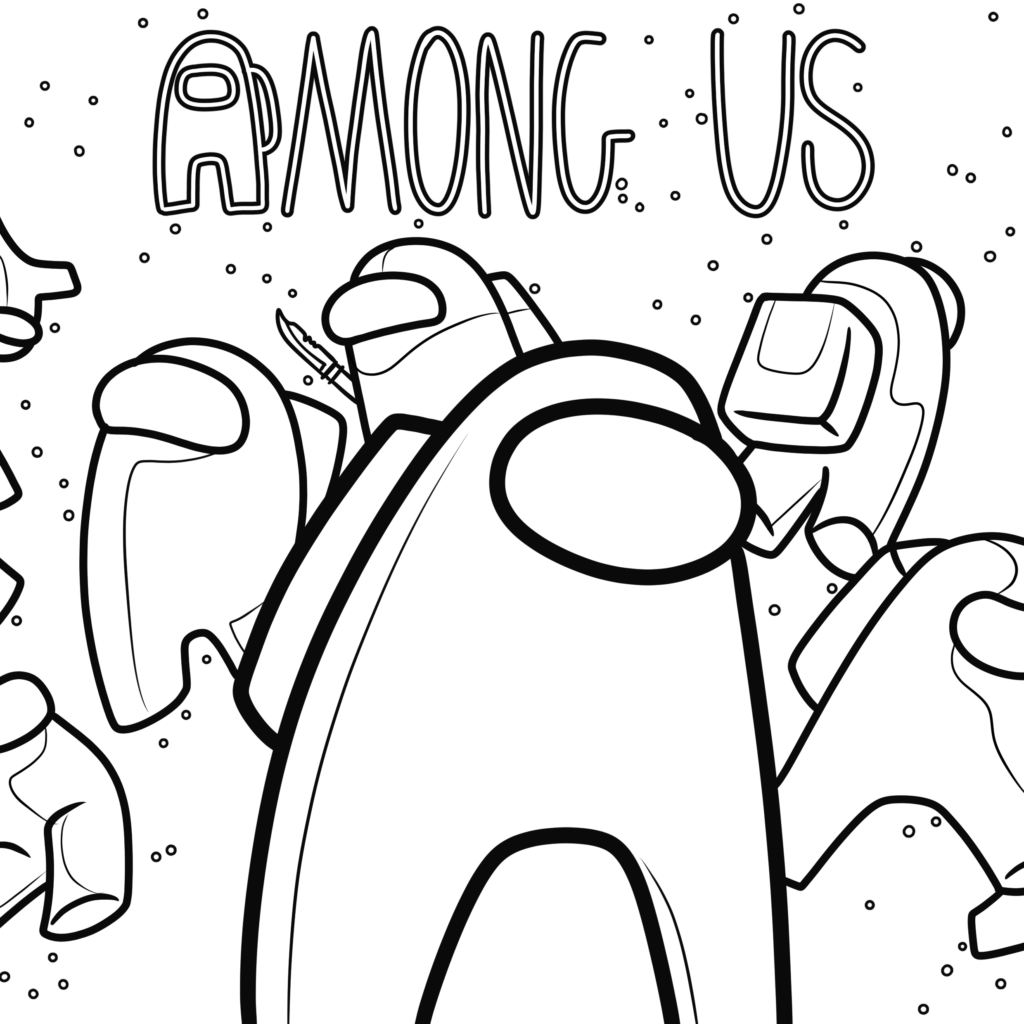 among us coloring sheet