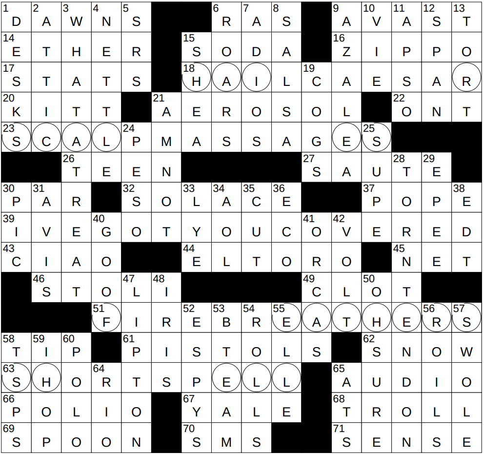 1110 25 NY Times Crossword 10 Nov 25 Monday NYXCrossword