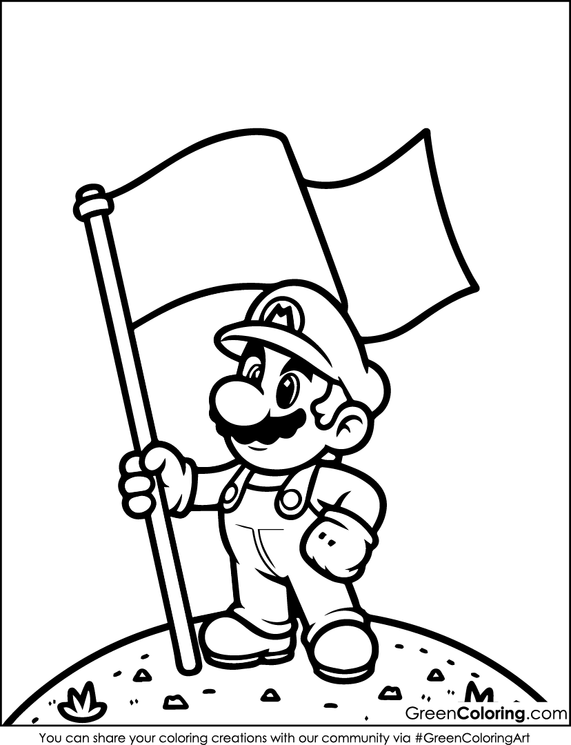 free mario coloring pages