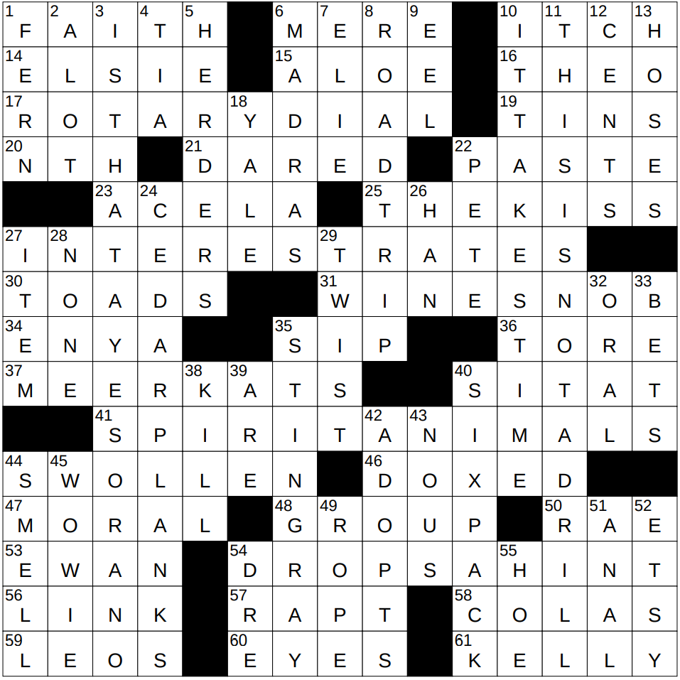 1206 24 NY Times Crossword 6 Dec 24 Friday NYXCrossword