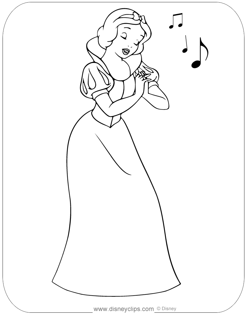 snow white coloring pages