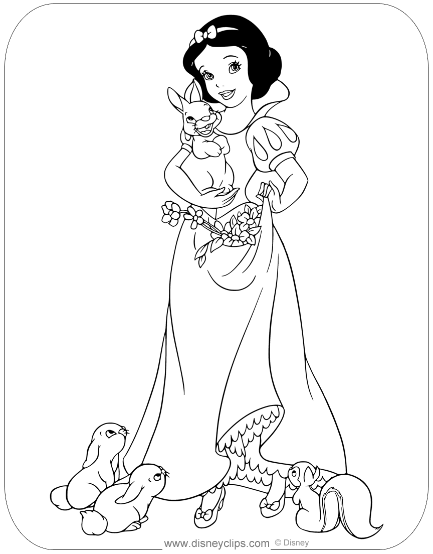 121 Snow White And The Seven Dwarfs Coloring Pages Disneyclips