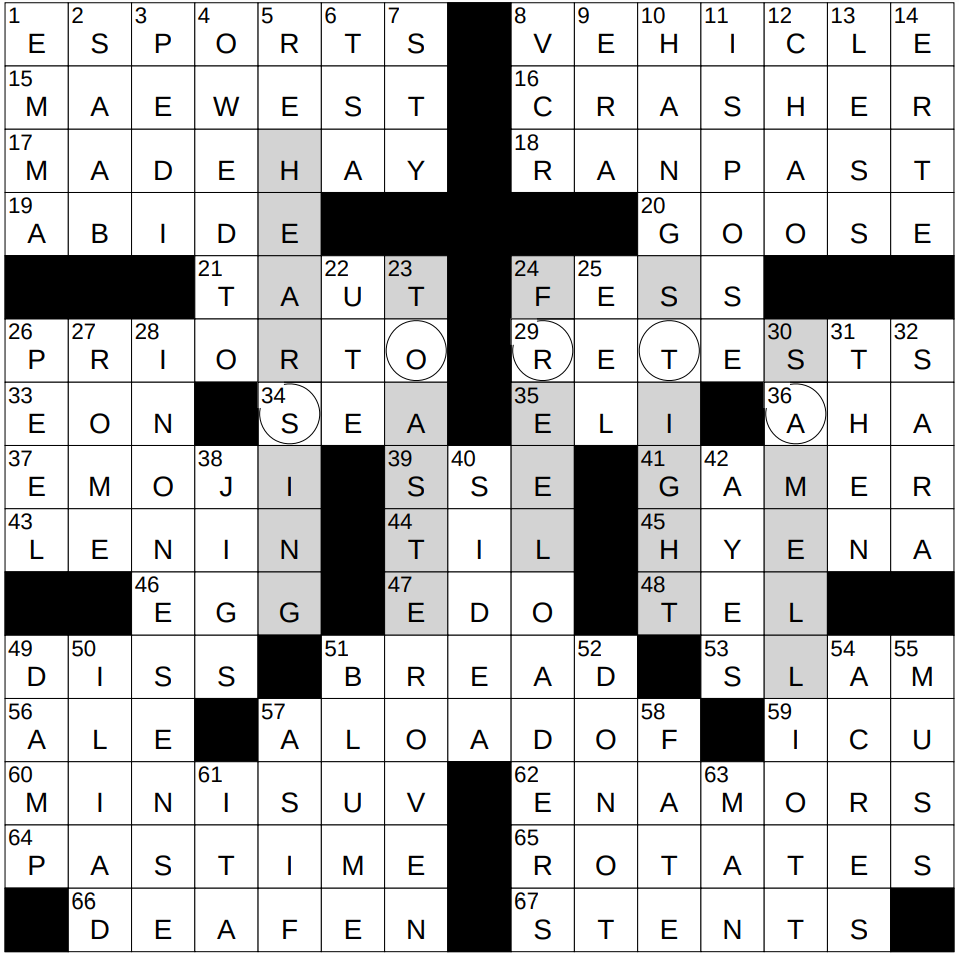 goose egg crossword clue