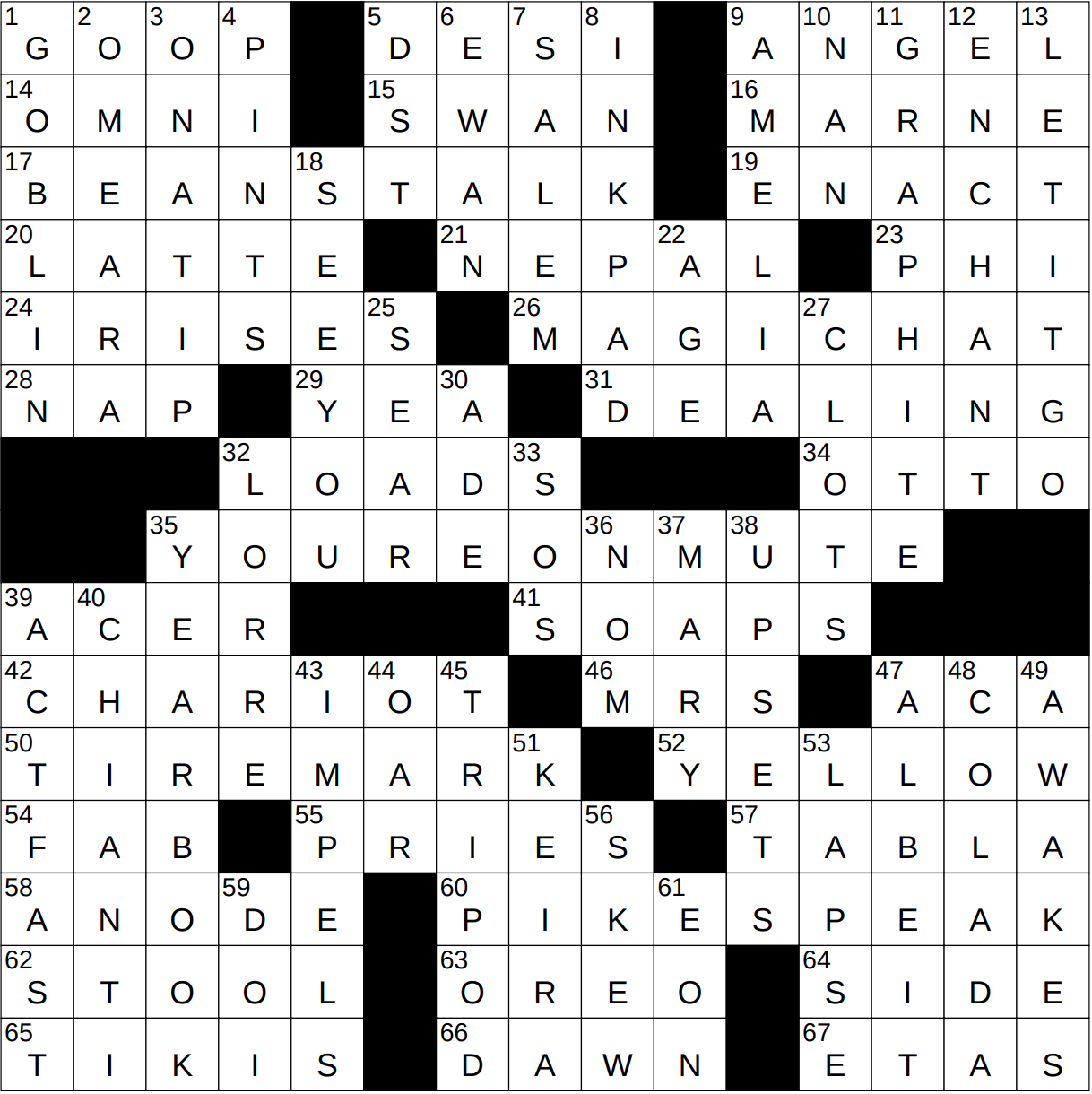 1214 23 NY Times Crossword 14 Dec 23 Thursday NYXCrossword