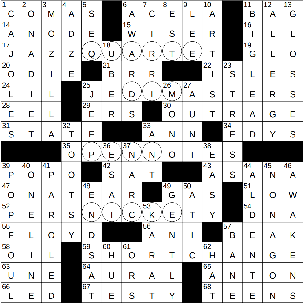 1222 25 NY Times Crossword 22 Dec 25 Monday NYXCrossword