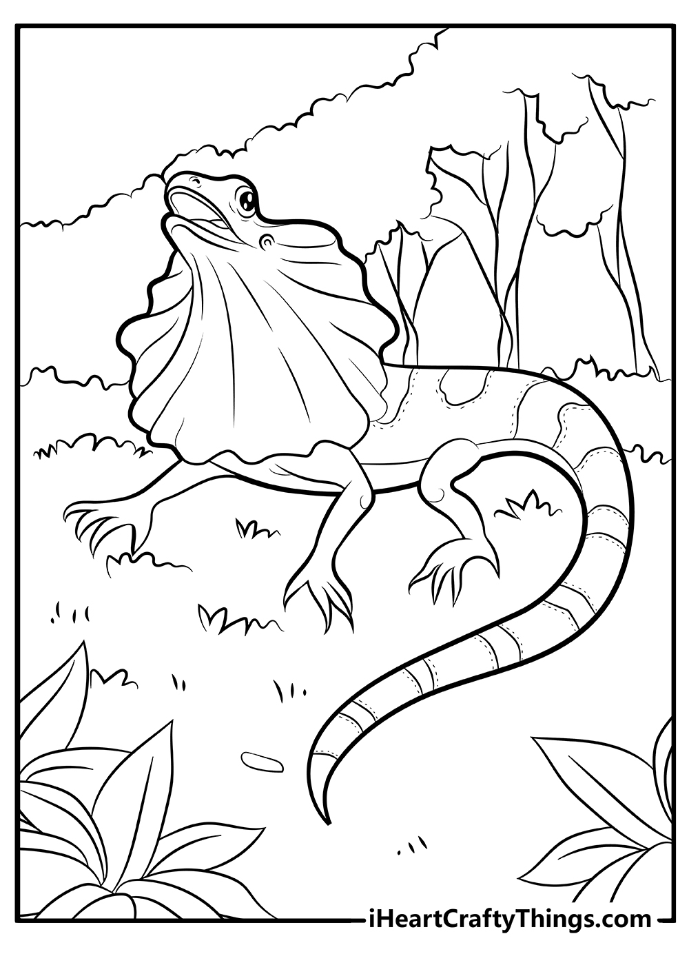 15 Free Lizard Coloring Pages Printable Cute Realistic PDF