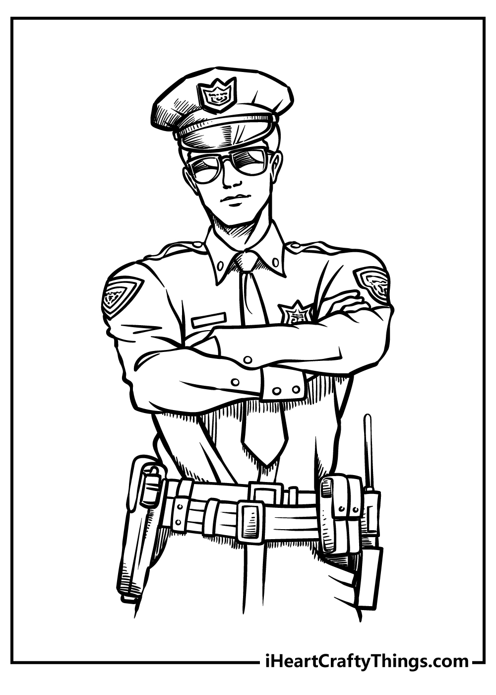 police officer coloring pages