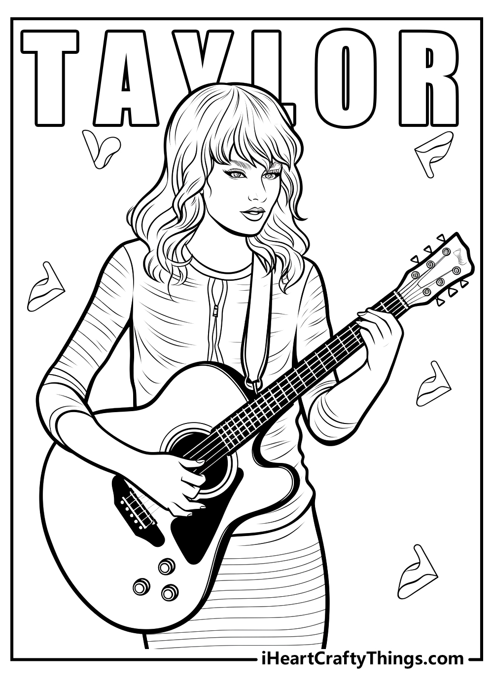 15 Taylor Swift Coloring Pages 100 Free PDF Printables 