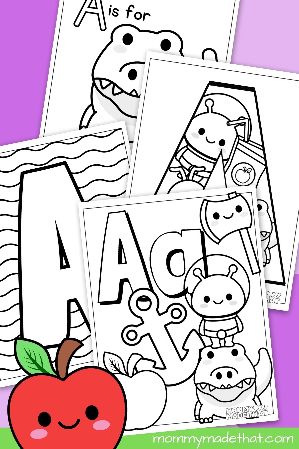 letter a coloring sheets