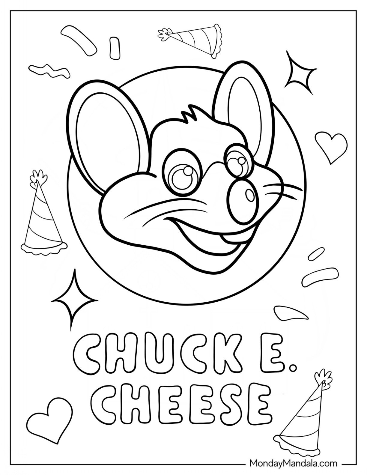 20 Chuck E Cheese Coloring Pages Free PDF Printables 
