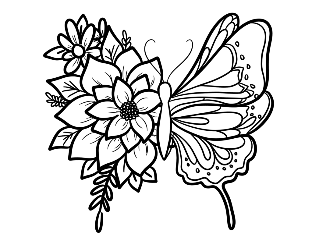 free coloring pages of butterflies