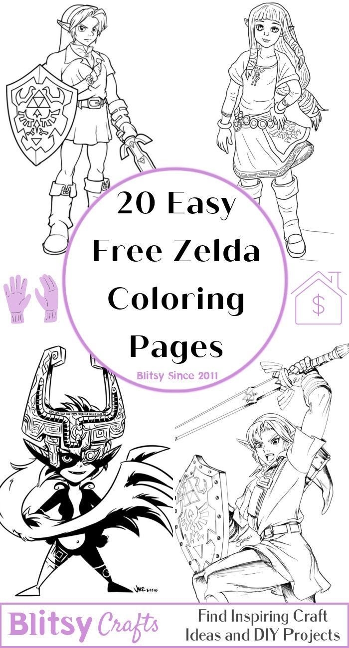 legend of zelda coloring pages