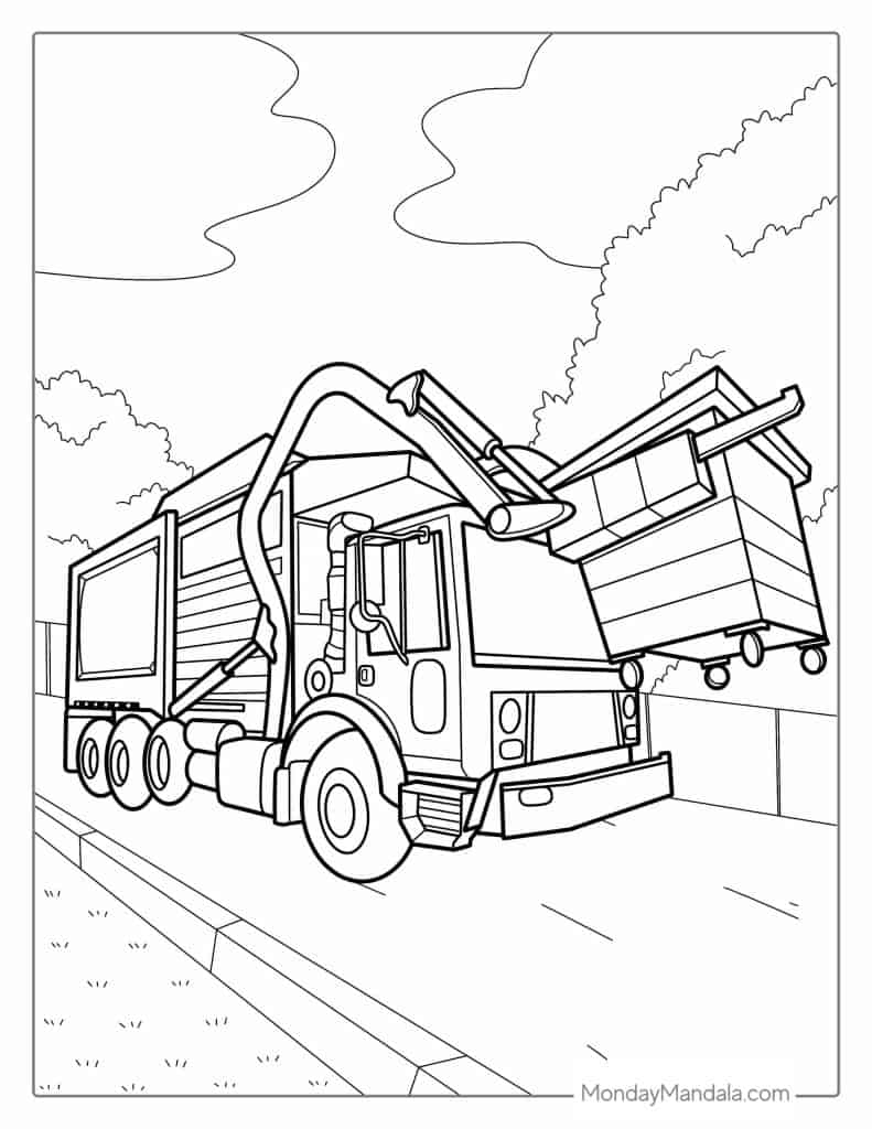 20 Garbage Truck Coloring Pages Free PDF Printables 