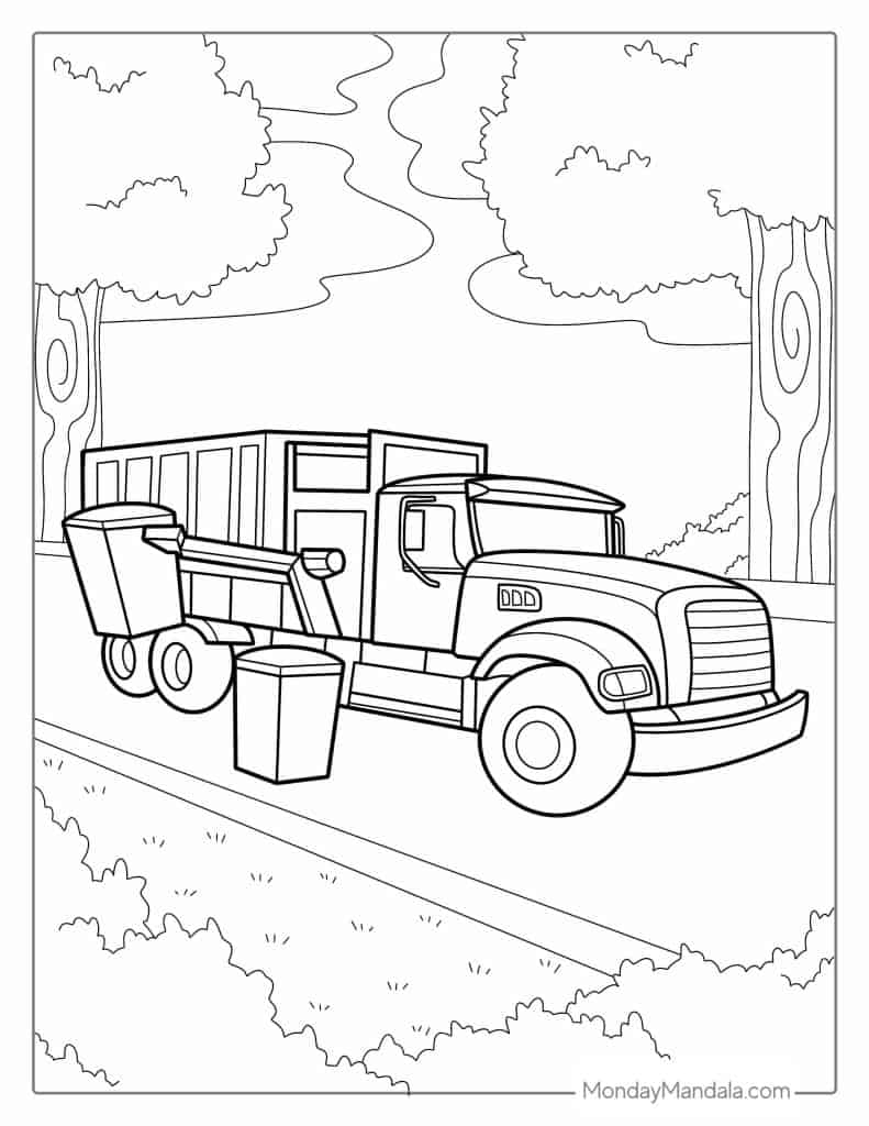 20 Garbage Truck Coloring Pages Free PDF Printables 