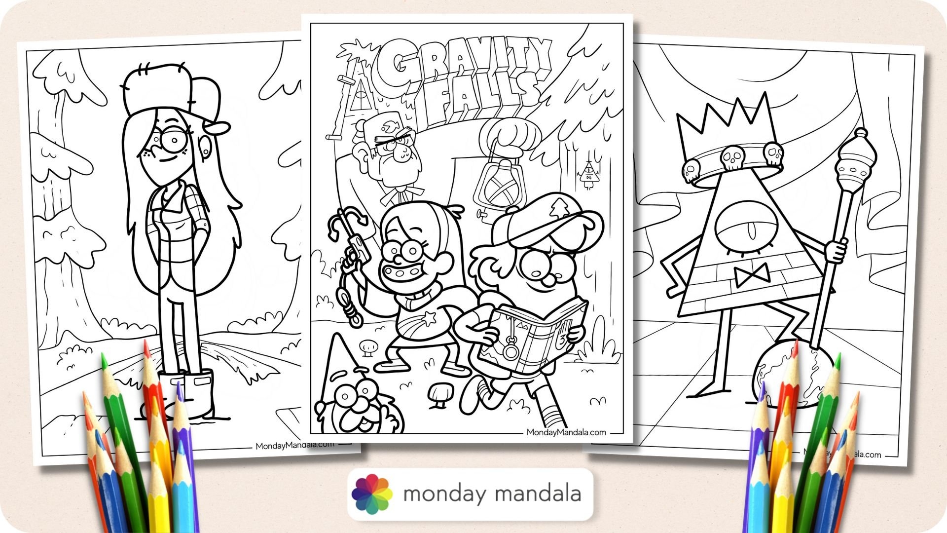 gravity falls coloring pages
