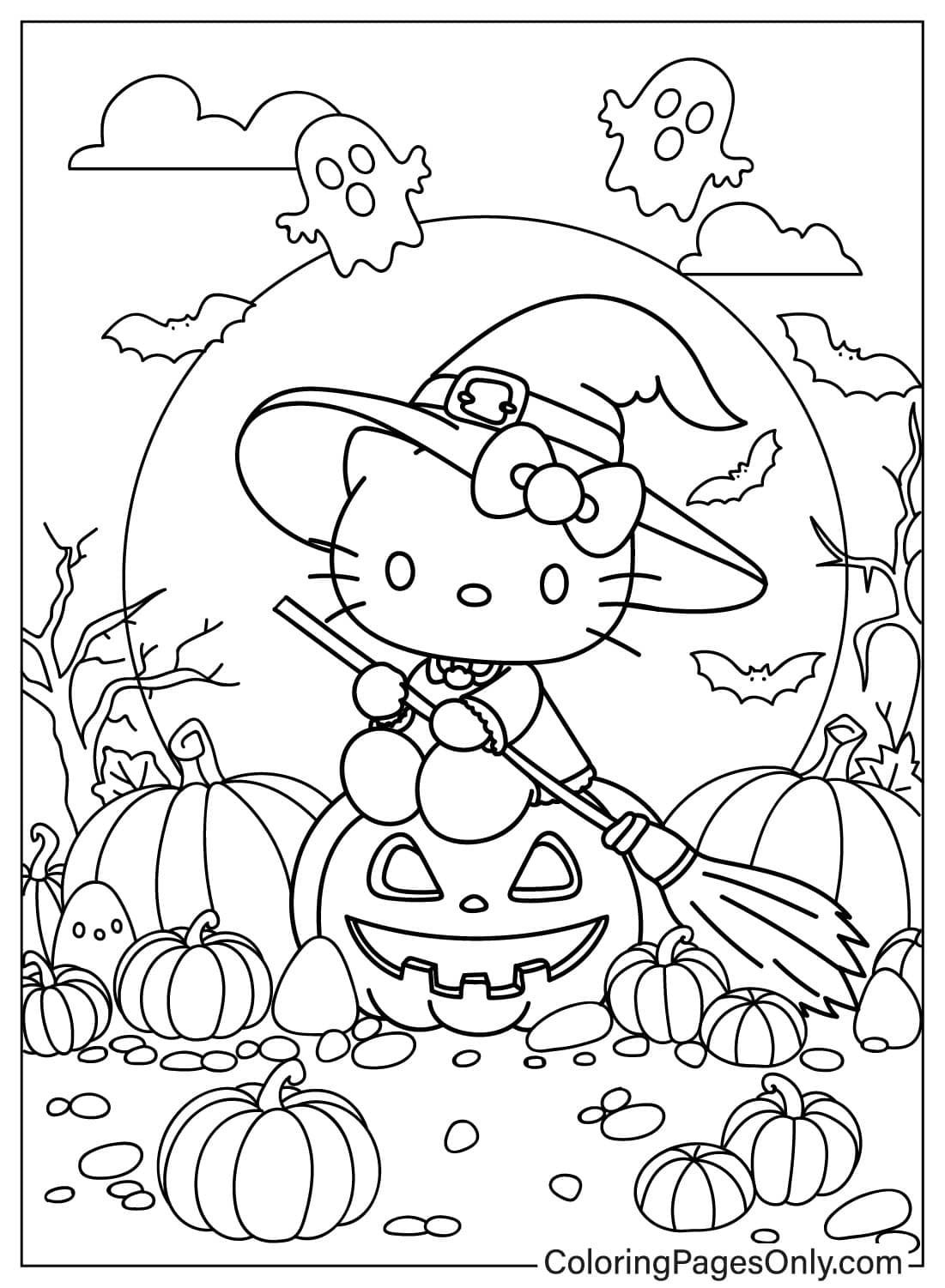 halloween coloring pages hello kitty