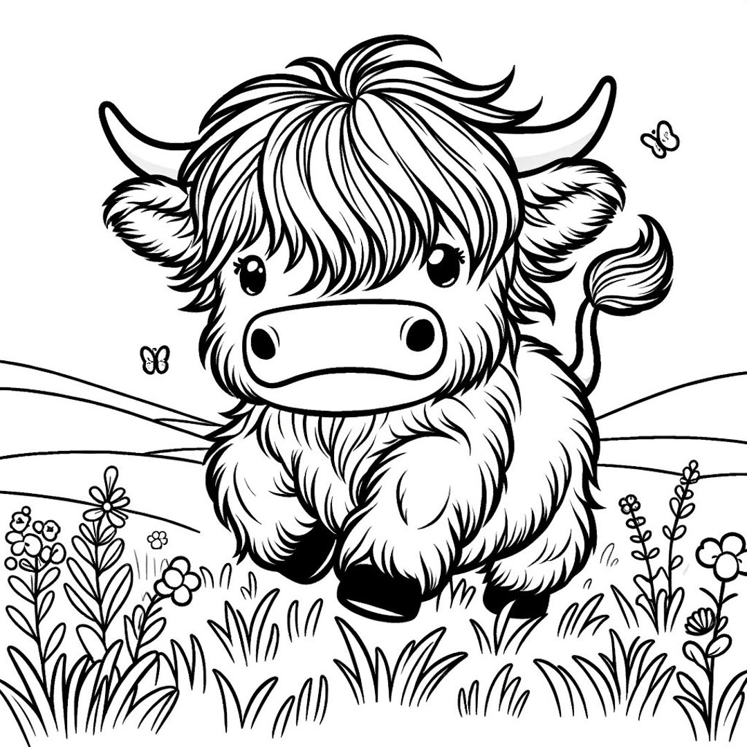 20 Highland Cow Coloring Pages Cow Coloring Pages Highland Cows Cute Highland Cows Baby Highland Cows Cute Cows Cute Baby Cows Etsy Finland