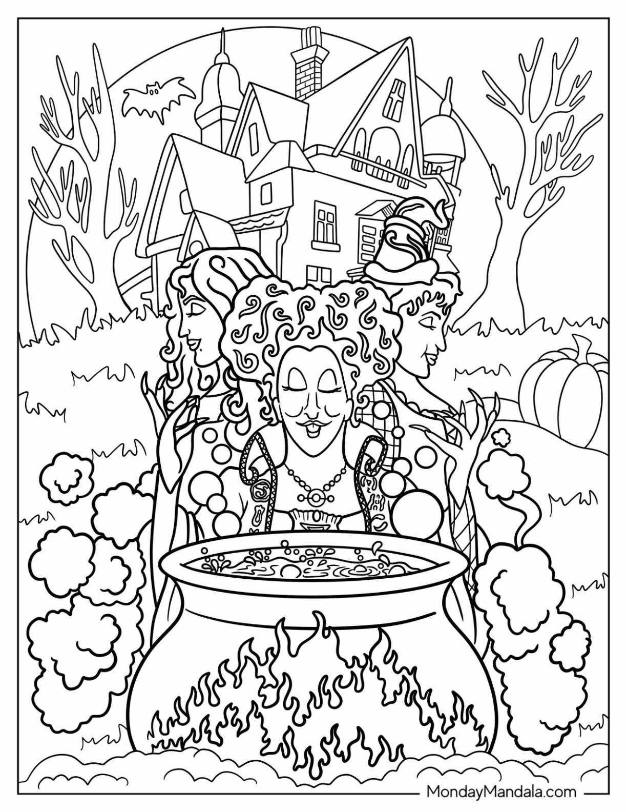 20 Hocus Pocus Coloring Pages Free PDF Printables 