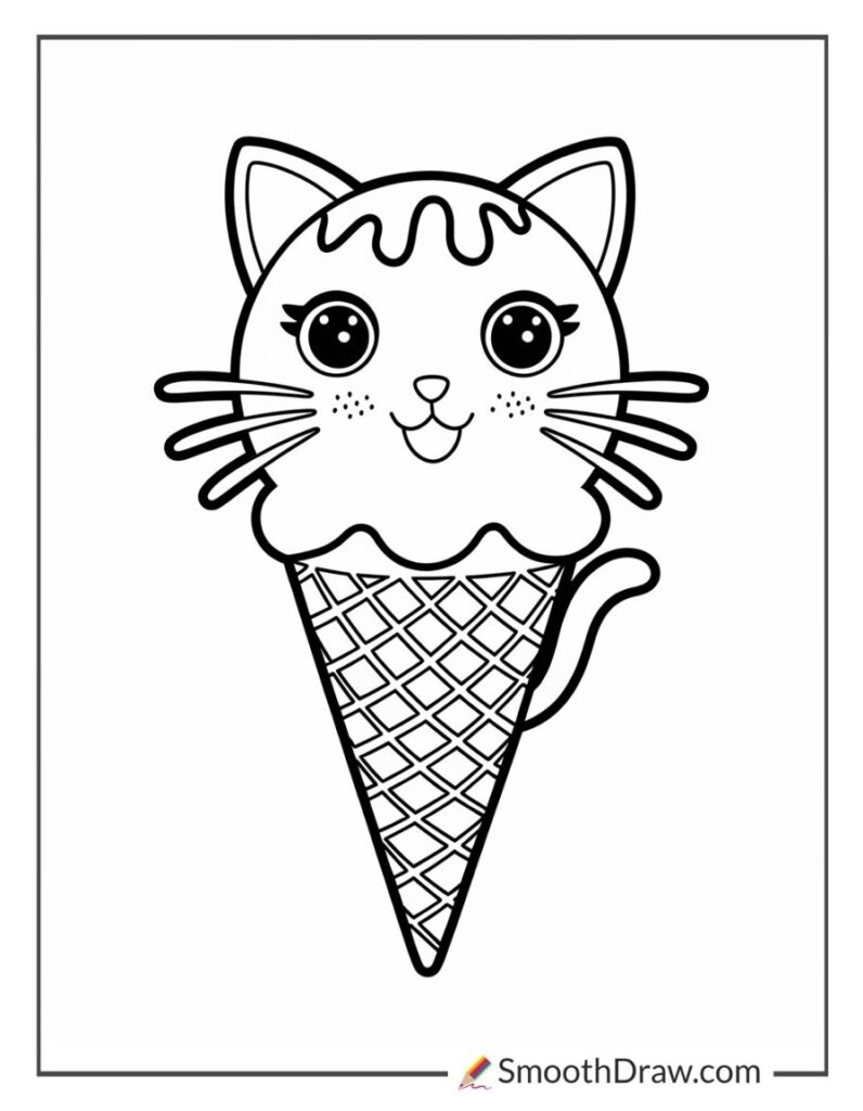 ice cream cone coloring page