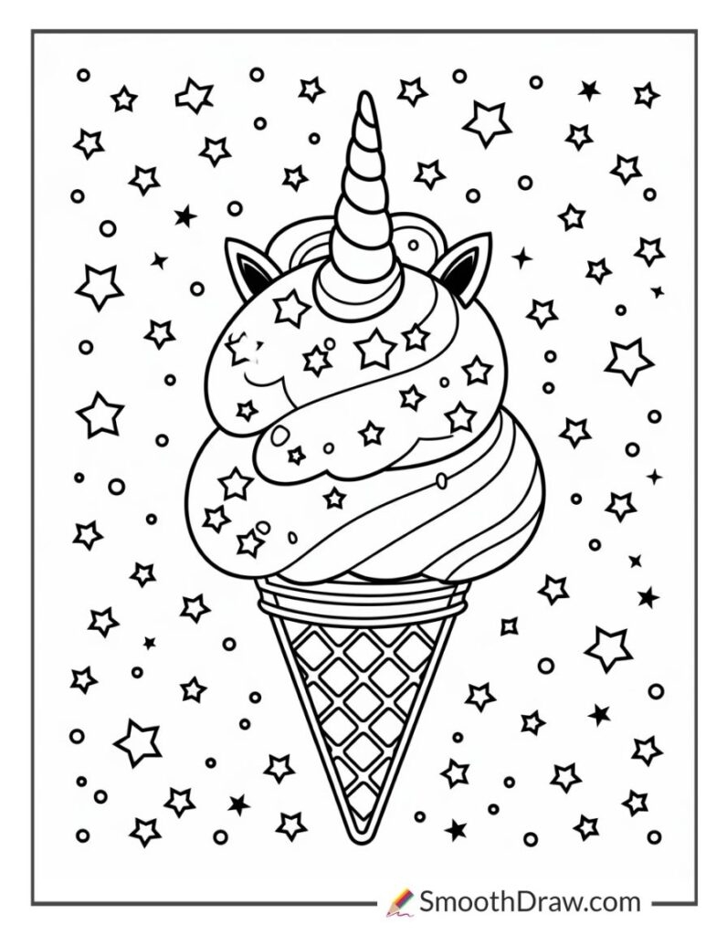 ice cream cone coloring sheet